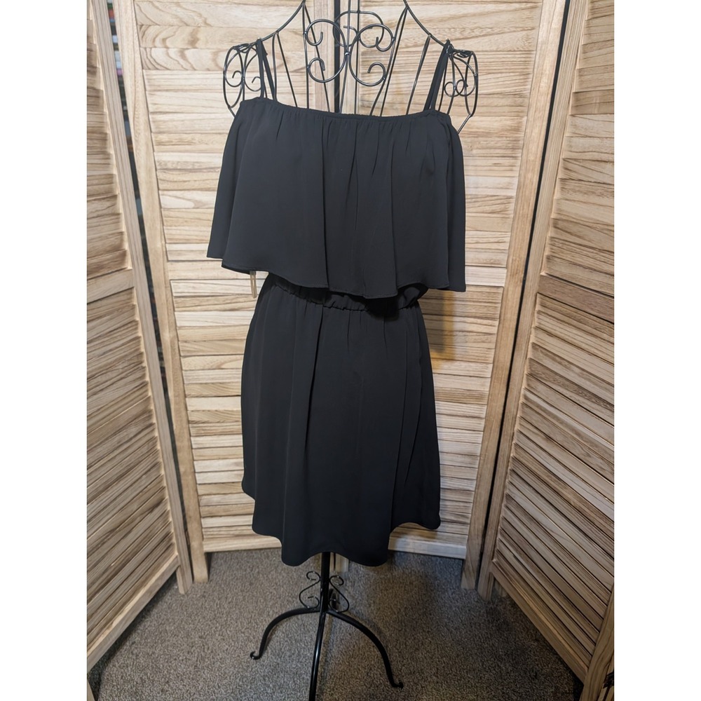 Everly Women's Sz S Black Dress Flowy Tiered Summer Vacation